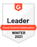 G2 Leader Cloud Content Collaboration Winter 2021